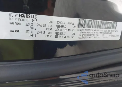 2015 Chrysler Town & Country Limited Platinum from USA, damaged, VIN 2C4RC1GG8FR655903